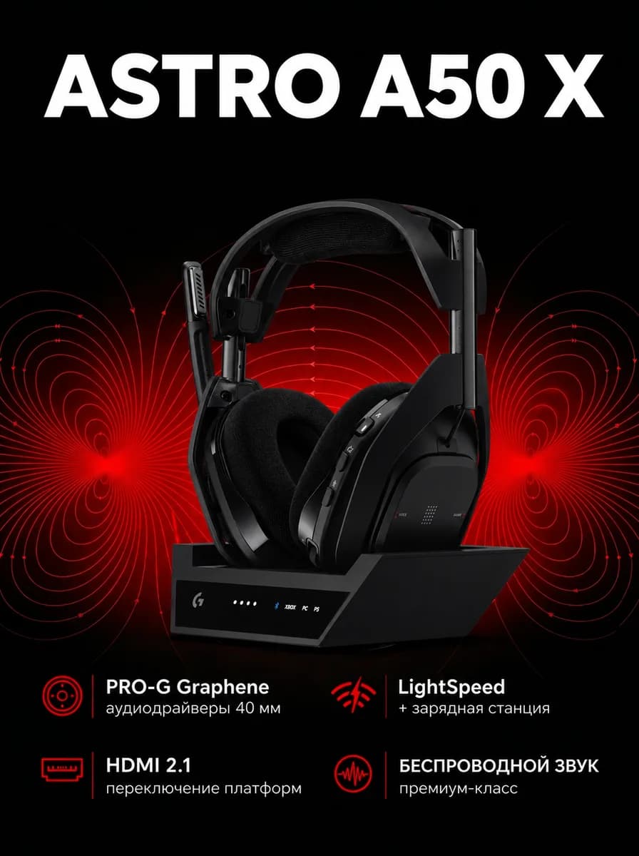 Logitech Astro A50X, чёрные