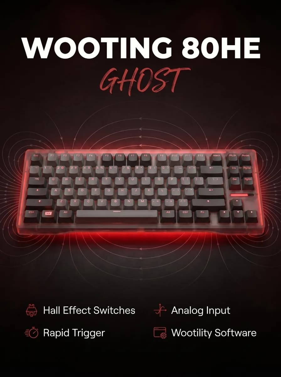 Wooting 80HE Ghost, ANSI