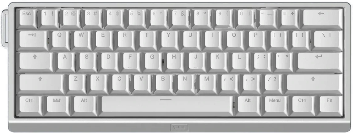 Wooting 60 HE V2 Silver Aluminium